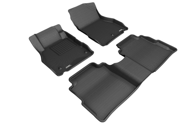 2018-2021 Nissan Kicks Floor Mats Liners Front and Rear Row Kagu Black