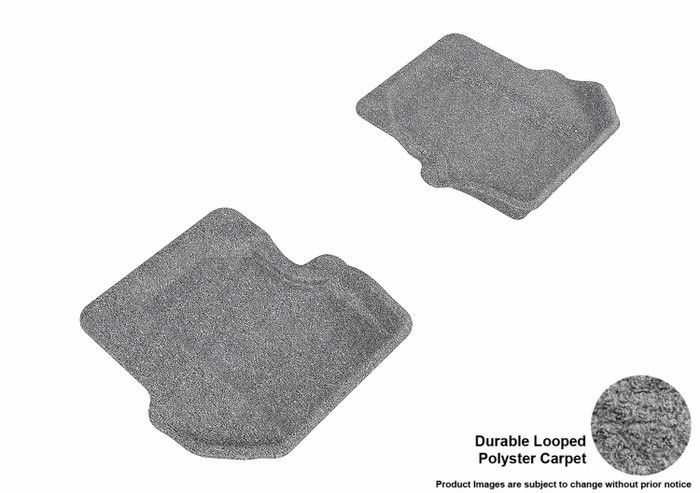 2005-2012 Porsche 911 Floor Mats Liners Rear Row Classic Gray w/o BOSE sound option