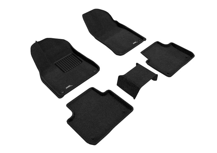 2019-2021 Porsche Cayenne Floor Mats Liners Front and Rear Row Elegant Black