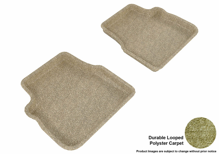 2009-2013 Subaru Forester Floor Mats Liners Rear Row Classic Tan