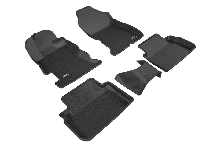 2018-2022 Subaru Crosstrek Floor Mats Liners Front and Rear Row Kagu Black