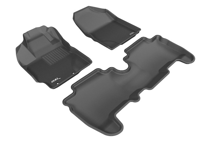 2013-2014 Scion xD Floor Mats Liners Front and Rear Row Kagu Black