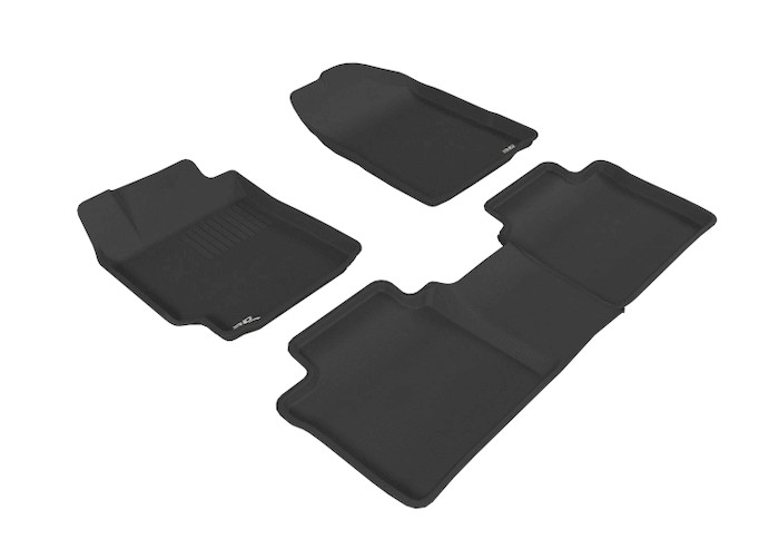 2007-2011 Toyota Camry Floor Mats Liners Front and Rear Row Kagu Black
