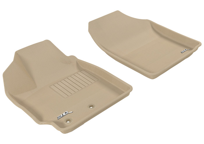 2007-2011 Toyota Yaris Floor Mats Liners Front Row Kagu Tan