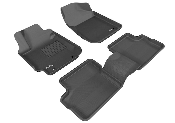 2003-2008 Toyota Matrix Floor Mats Liners Front and Rear Row Kagu Black