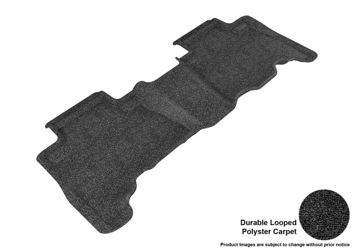 2010-2022 Toyota 4Runner Floor Mats Liners Rear Row Classic Black