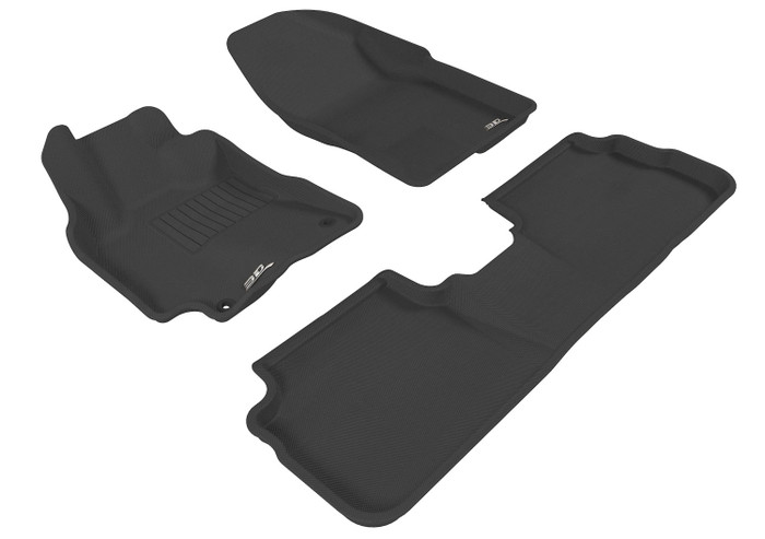 2009-2013 Toyota Corolla Floor Mats Liners Front and Rear Row Kagu Black
