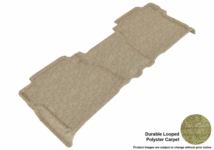 2007-2013 Toyota Tundra Double Cab Floor Mats Liners Rear Row Classic Tan