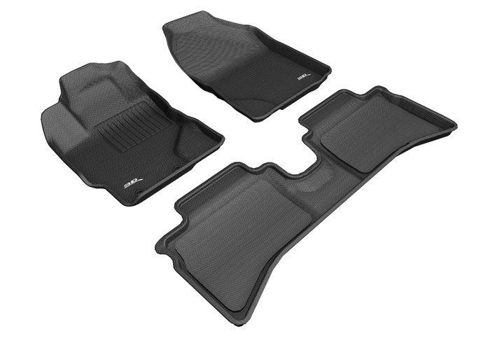 2016-2019 Toyota Prius C Floor Mats Liners Front and Rear Row Kagu Black