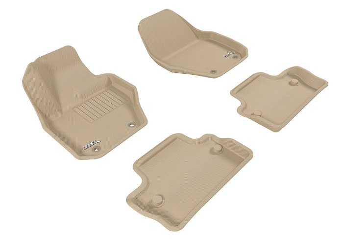 2015-2018 Volvo V60 Floor Mats Liners Front and Rear Row Kagu Tan
