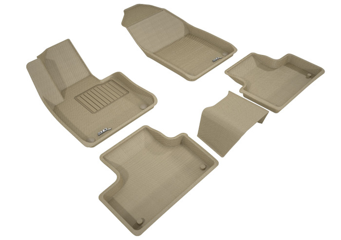 2018-2022 Volvo XC60 T5 Floor Mats Liners Front and Rear Row Kagu Tan