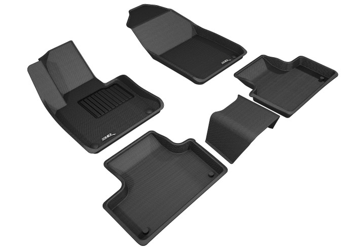 2018-2022 Volvo XC60 T5 Floor Mats Liners Front and Rear Row Kagu Black