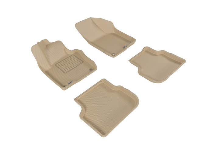 2011-2018 Volkswagen Jetta Sedan Floor Mats Liners Front and Rear Row Kagu Tan