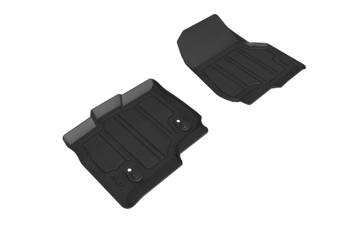 2015-2021 Ford F-150 Supercrew Floor Mats Liners Front Row Kagu Black