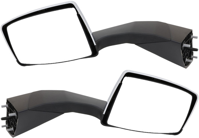 2003-2016 Volvo VNL Side View Door Mirror , Non-Powered , Non-Heated , Chrome - Driver and Passenger Side