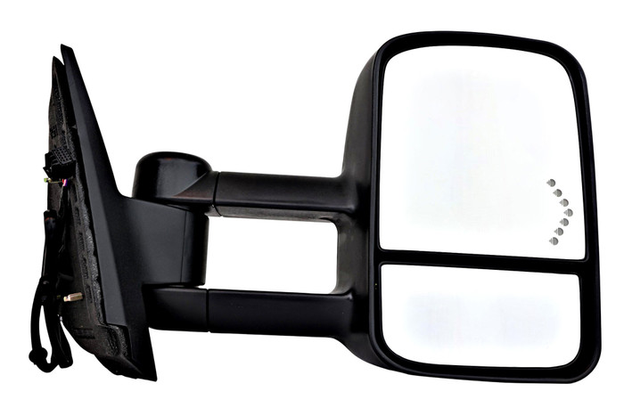 2007-2014 GMC Sierra 1500 Side View Door Mirror , Power Glass , Heated , Textured , Turn Signal - Passenger Right Side