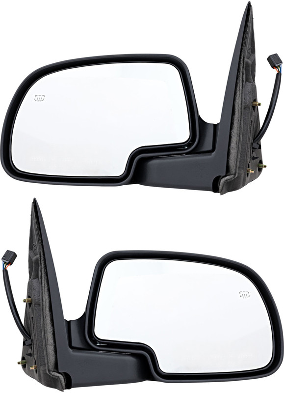 2000-2002 Chevrolet Tahoe Side View Door Mirror , Power Glass , Heated , Chrome - Driver and Passenger Side