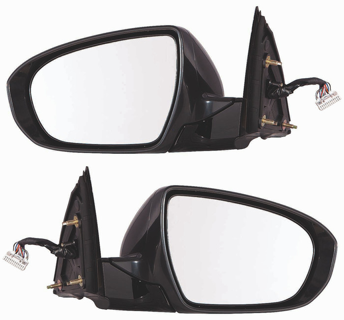 2014-2016 Kia Cadenza Side View Door Mirror , Power Glass , Heated , Paintable , Turn Signal , Memory , Puddle Light , Power Folding - Driver and Passenger Side