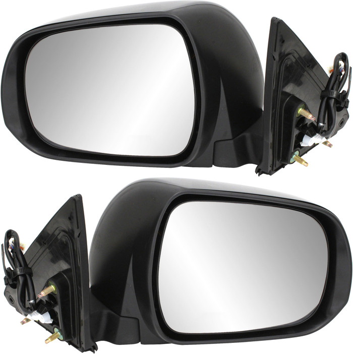 2008-2013 Toyota Highlander Side View Door Mirror , Power Glass , Heated , Paintable , Puddle Light - Driver and Passenger Side