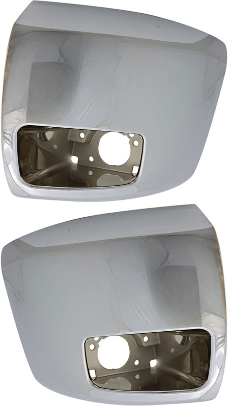 For 2007-2013 Chevrolet Silverado 1500 Front Driver and Passenger Pair Side Chrome Bumper End