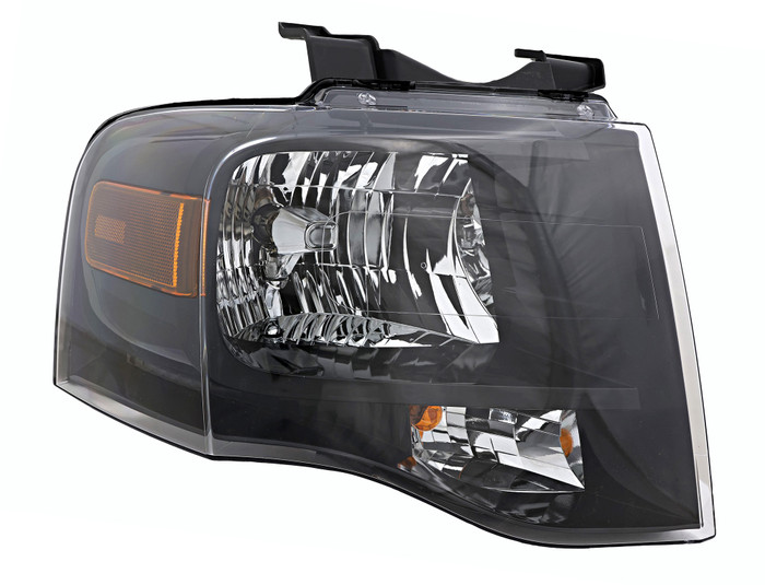 For 2007-2014 Ford Expedition Black Headlight Passenger Right Side