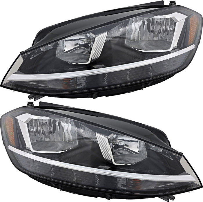 For 2018-2021 Volkswagen Golf Alltrack Sportwagen Gti Headlight Driver and Passenger Side