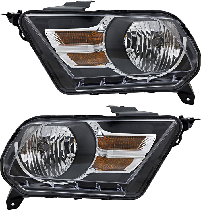 For 2010-2014 Ford Mustang Base Headlight Driver and Passenger Side