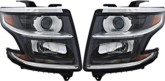For 2015-2017 Chevrolet Tahoe Suburban Driver Left and Passenger Right Side Headlight