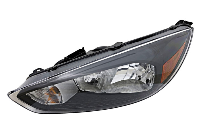For 2015-2018 Ford Focus Headlight Driver Left Side Black Trim
