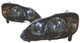 2006 Toyota Corolla Headlight Set Halogen Black Housing Pair Driver and Passenger Side