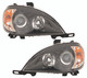 2003 Mercedes-Benz ML320 Headlight Set Halogen Black Housing Pair Driver and Passenger Side