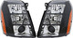 2011 Cadillac Escalade Headlight Set Xenon HID Black Housing Pair Driver and Passenger Side