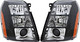 2008 Cadillac Escalade Headlight Set Xenon HID Black Housing Pair Driver and Passenger Side