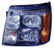 2002 Cadillac Escalade Headlight Set Halogen Black Housing Pair Driver and Passenger Side