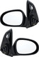 2000 Nissan Sentra Side Door View Mirror Manual Remote Non-Heated Non-Folding Pair Set Left Driver and Passenger Right Side
