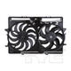 2012 Audi A4 Dual Radiator and Condenser Fan Assembly 2.0L 4 Cylinder