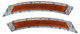 2009 BMW M5 Sedan 4 Door Bumper Reflector Front Pair Set Left Driver and Passenger Right Side