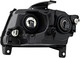2013-2017 Jeep Compass Headlight Passenger Right Side Halogen Black Trim