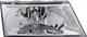 2003-2004 Mercury Grand Marquis Headlight Passenger Right Side Halogen