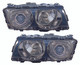 1999-2001 BMW 7 Series Headlights Driver Left and Passenger Right Side HID/Xenon Black Trim