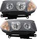2004-2006 BMW X3 Headlights Driver Left and Passenger Right Side Halogen