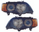 2000-2003 BMW X5 Headlights Driver Left and Passenger Right Side HID/Xenon Yellow Turn Indicator