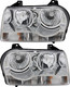 2005-2007 Chrysler 300 Headlights Driver Left and Passenger Right Side Halogen Without Delay Option