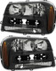 2002-2009 Chevrolet Trailblazer Headlights Driver Left and Passenger Right Side Halogen