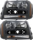 2002-2009 Chevrolet Trailblazer Headlights Driver Left and Passenger Right Side Halogen