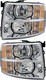 2007-2013 Chevrolet Silverado 1500 Headlights Driver Left and Passenger Right Side Halogen