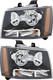 2007-2013 Chevrolet Avalanche Headlights Driver Left and Passenger Right Side Halogen