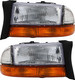 1997-2003 Dodge Durango Headlights Driver Left and Passenger Right Side Halogen