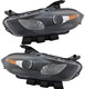 2013-2016 Dodge Dart Headlights Driver Left and Passenger Right Side HID/Xenon Black Trim