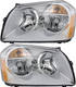 2005-2007 Dodge Magnum Headlights Driver Left and Passenger Right Side Halogen Chrome Trim